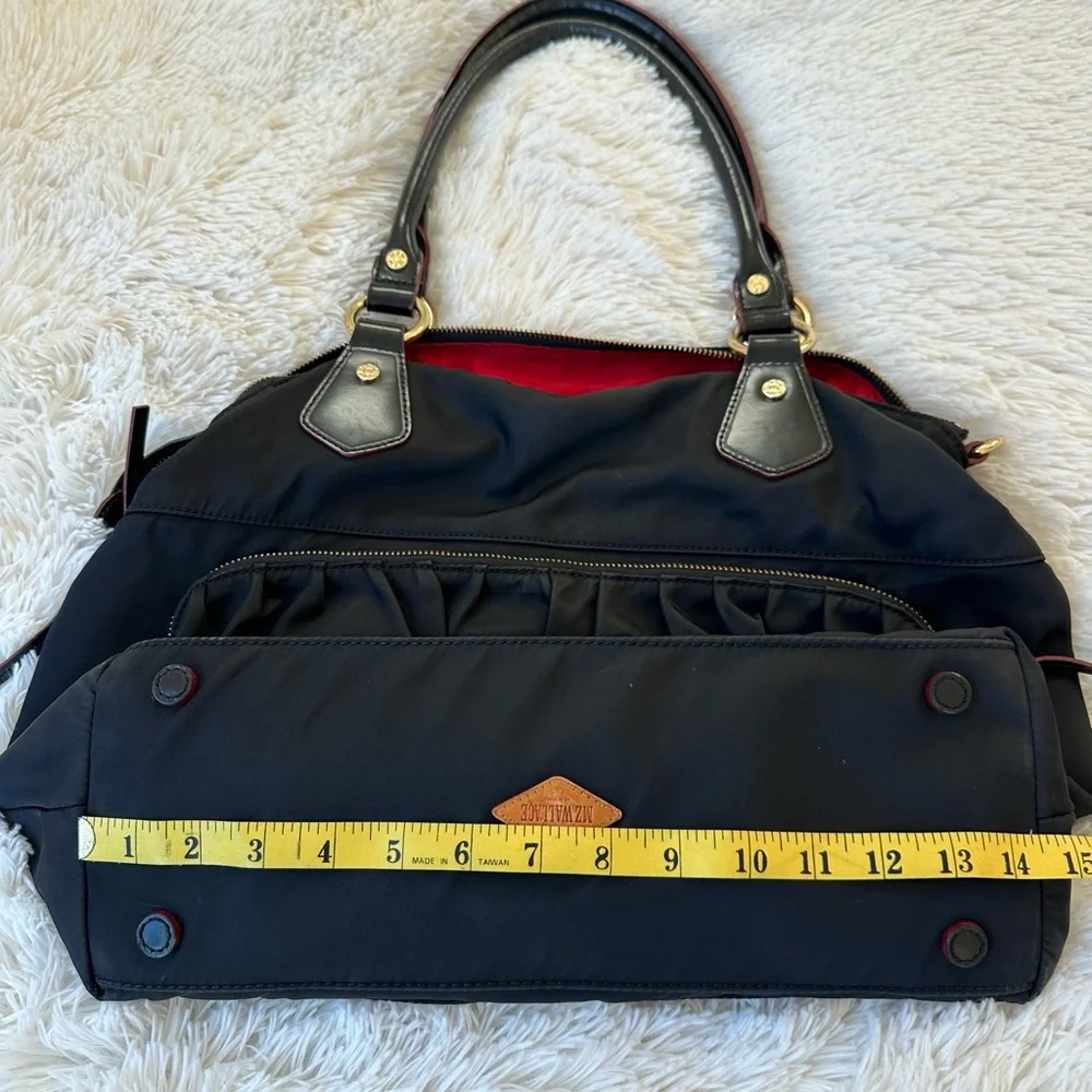 MZ WALLACE Jane Bedford Black Nylon Shoulder Tote Bag Travel Work Satchel